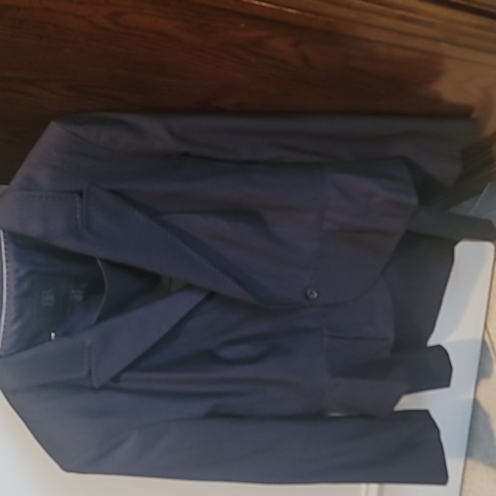 Navy waisted blazer. All season wool
